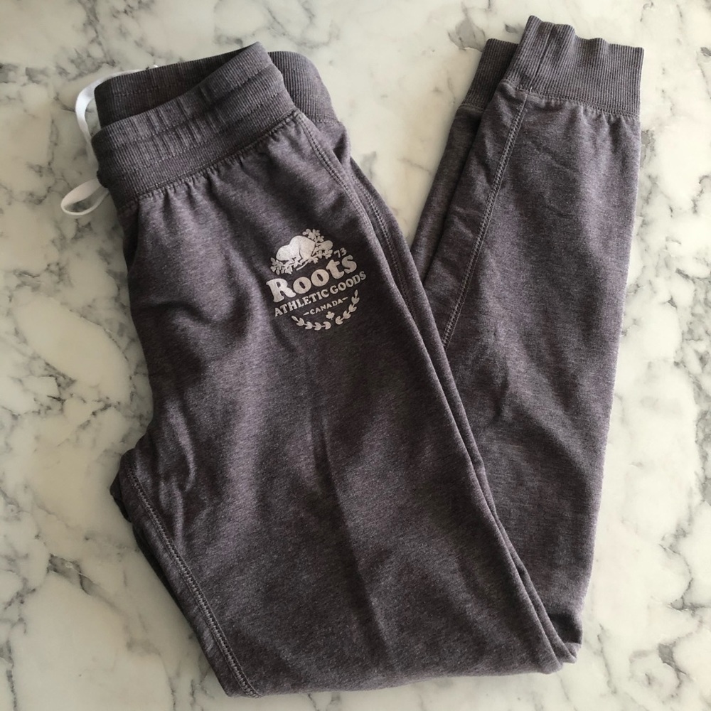Roots - Grey Fleece Sweatpants - Size Small